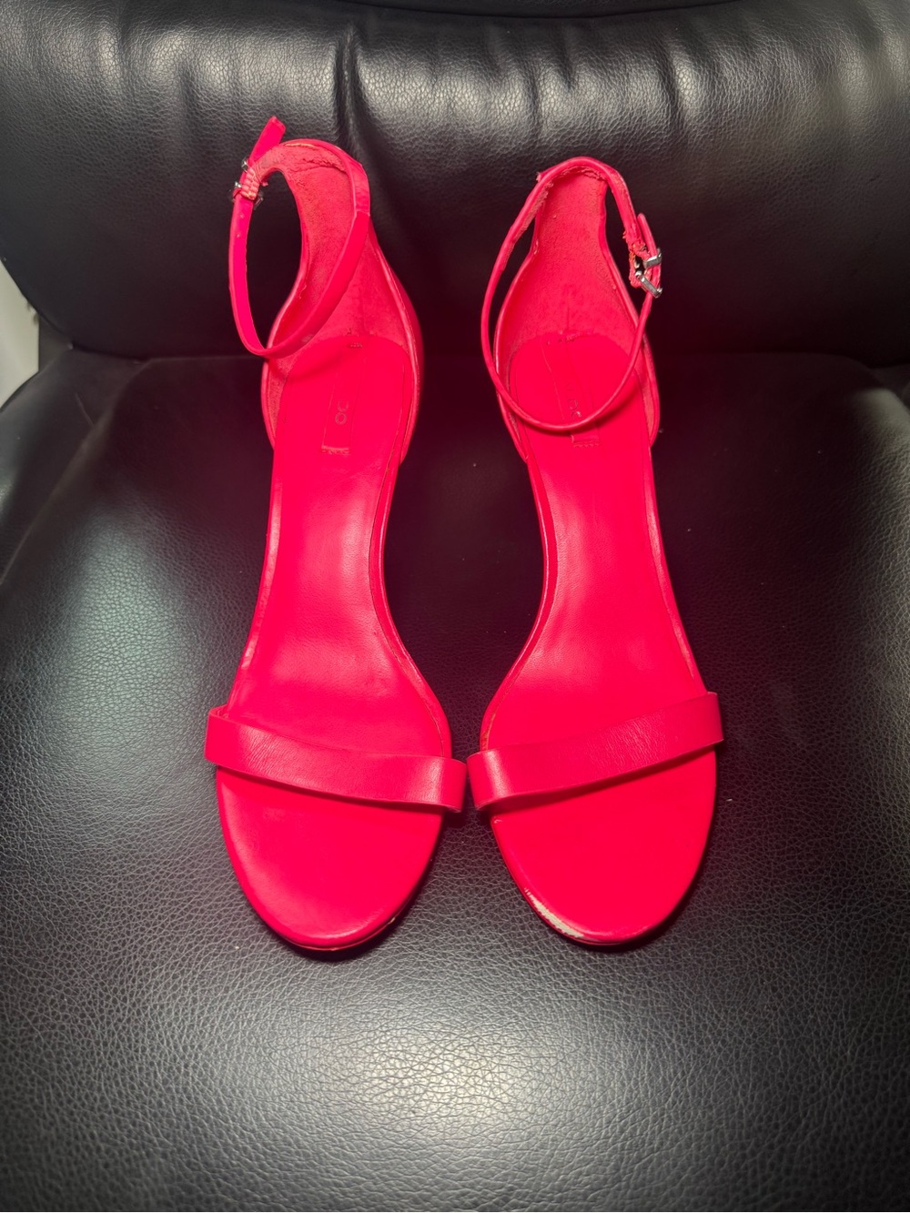 Aldo Hot Pink Ankle-Strap Heels